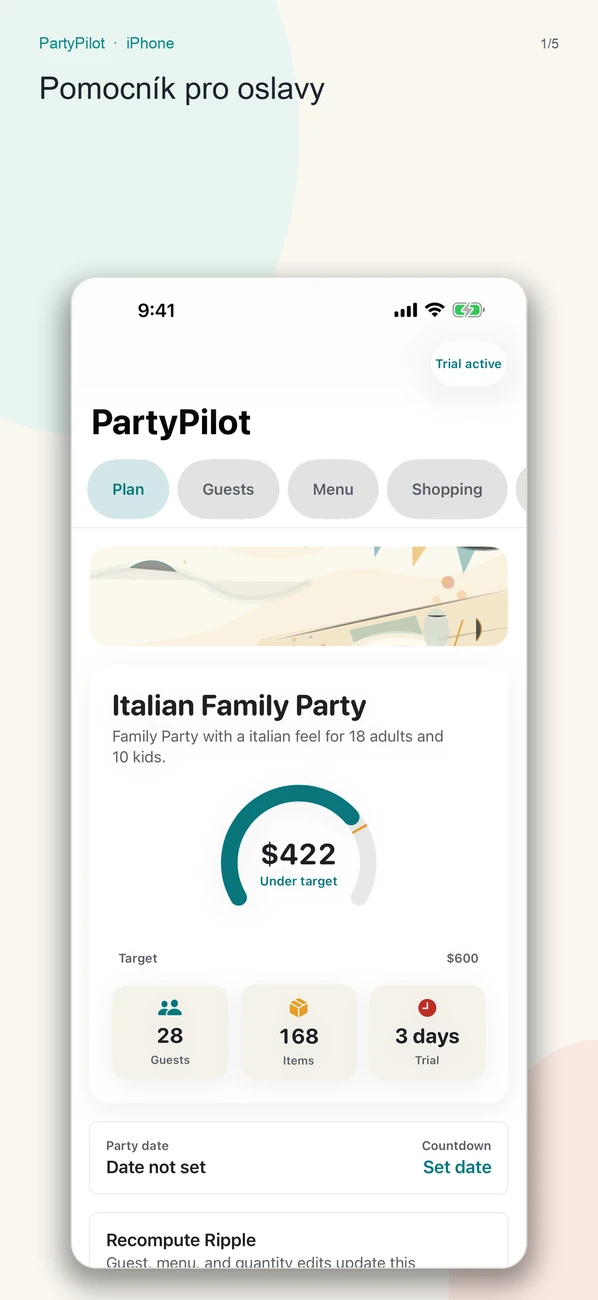 PartyPilot — Proměňte party poznámky v hostitelský plán
