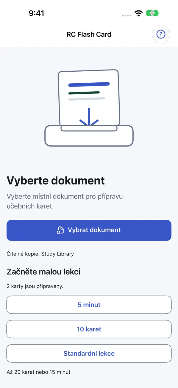RC Flash Card: Study Helper — Lepší učení z vašich poznámek
