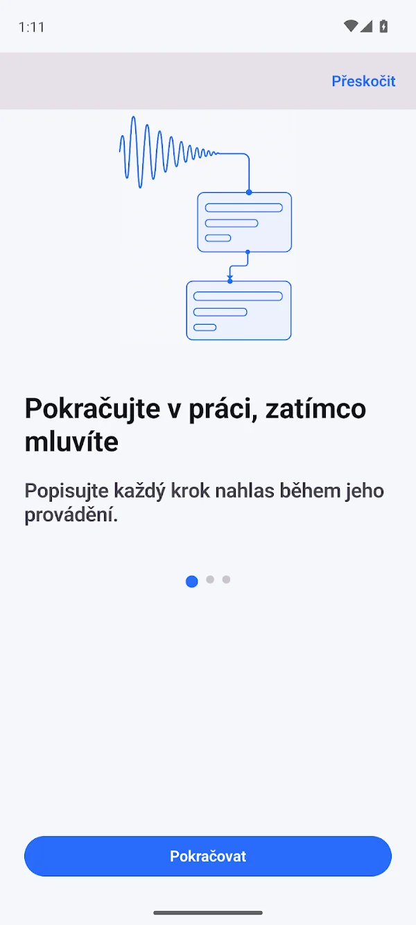 Spoflowchart: Voice to Chart — Nahrajte kroky, upravte diagram a přehrajte související zvuk.