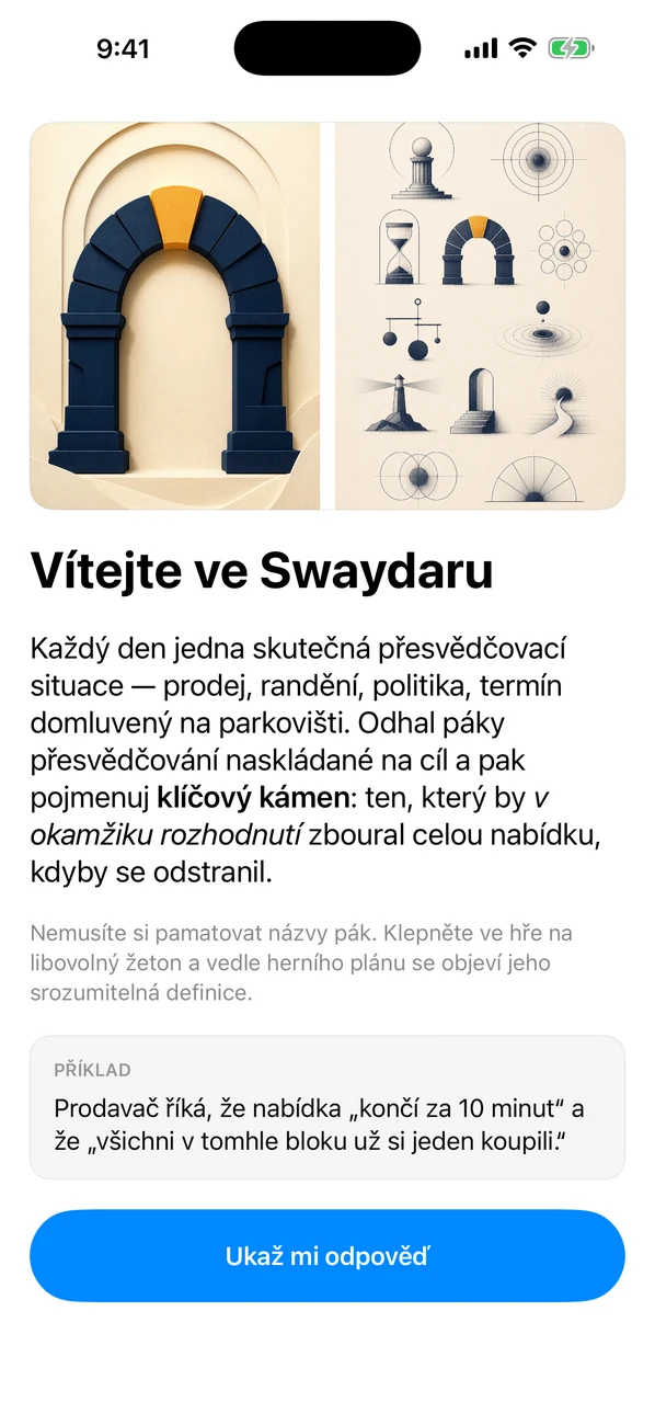 Swaydar: Daily Influence Game — Pojmenujte páčku lichoběžníkového zkreslení