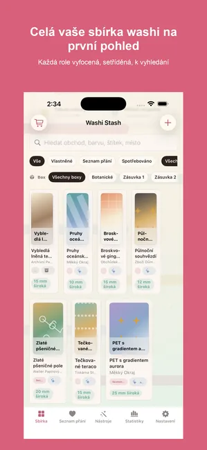 Washi Stash Tape Tracker — Nikdy nekupujte duplikát role