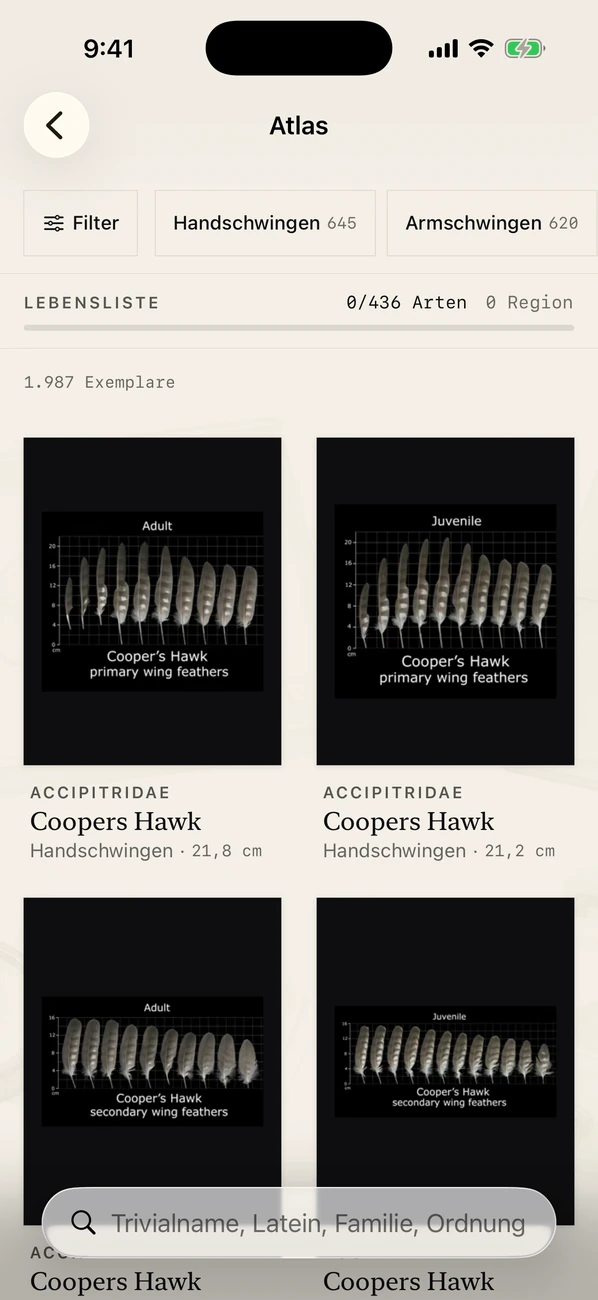 Plumes: Feather Atlas — Vogelfeder-ID und Feldführer