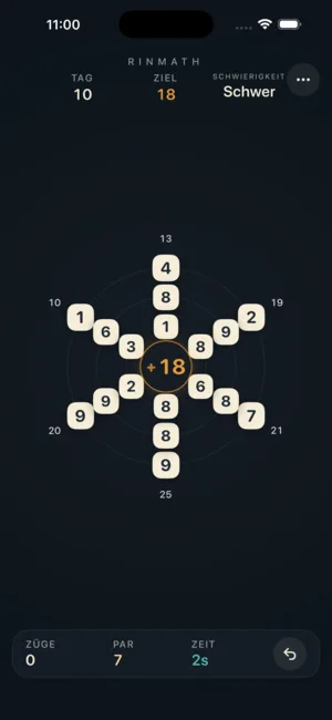 Rinmath Math Number Puzzle — Tägliches arithmetisches Logikrätsel