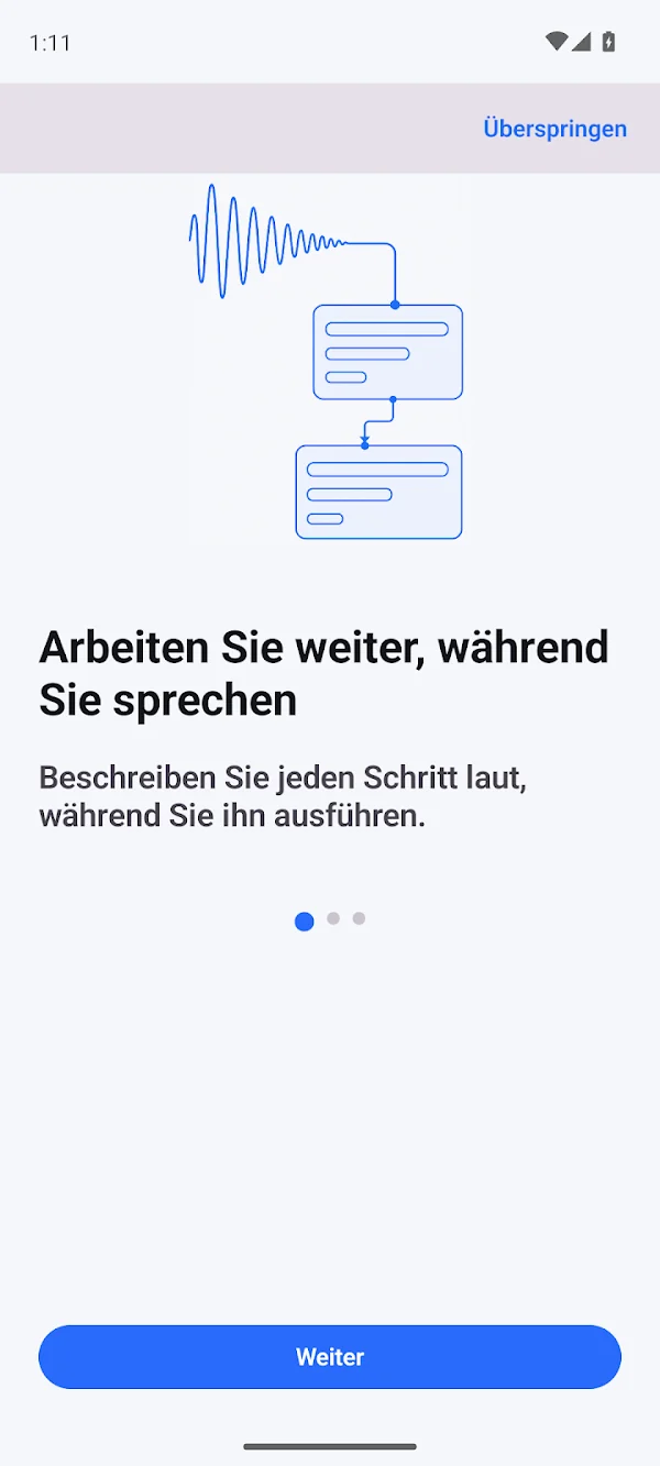Spoflowchart: Voice to Chart — Schritte aufnehmen, Ablaufplan bearbeiten und zugehöriges Audio abspielen.