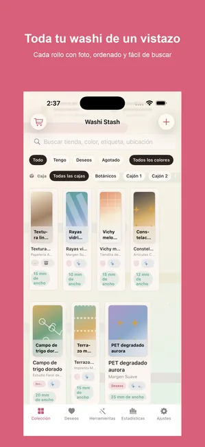 Washi Stash Tape Tracker — Nunca compre un rollo duplicado
