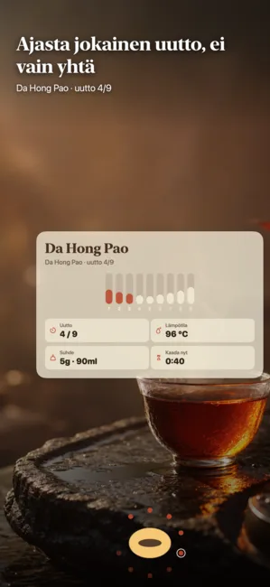 Nine Steeps: Gongfu Tea Timer — Gongfu teeajastin ja päiväkirja