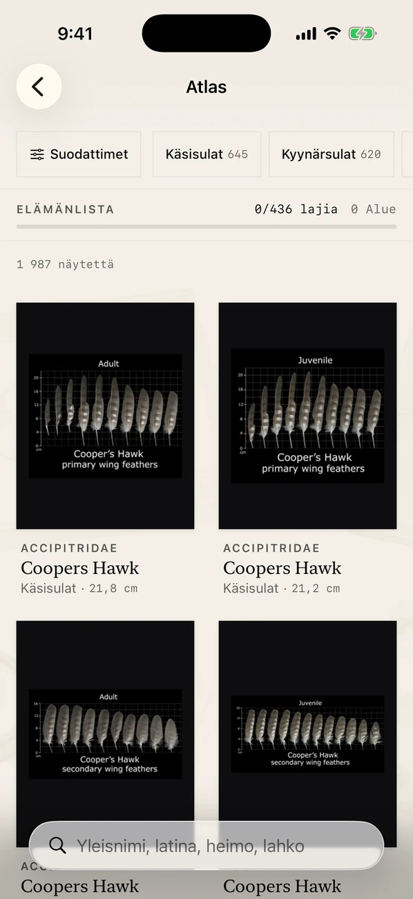 Plumes: Feather Atlas — Lintujen höyhenen tunnus ja kenttäopas