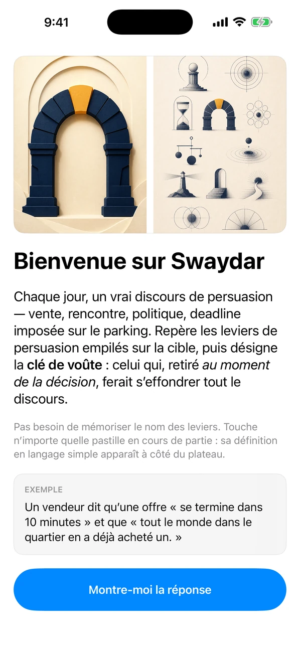 Swaydar: Daily Influence Game — Nommez le levier trapézoïdal
