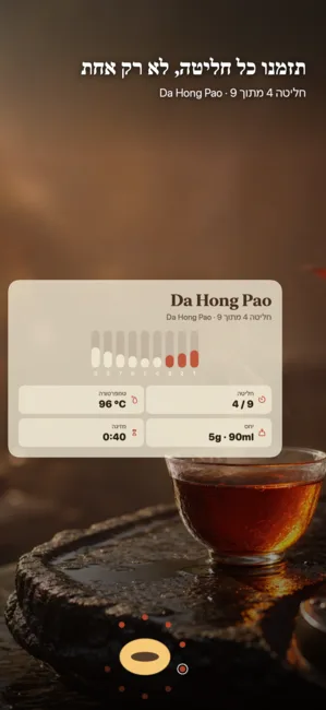 Nine Steeps: Gongfu Tea Timer — טיימר תה גונגפו ויומן