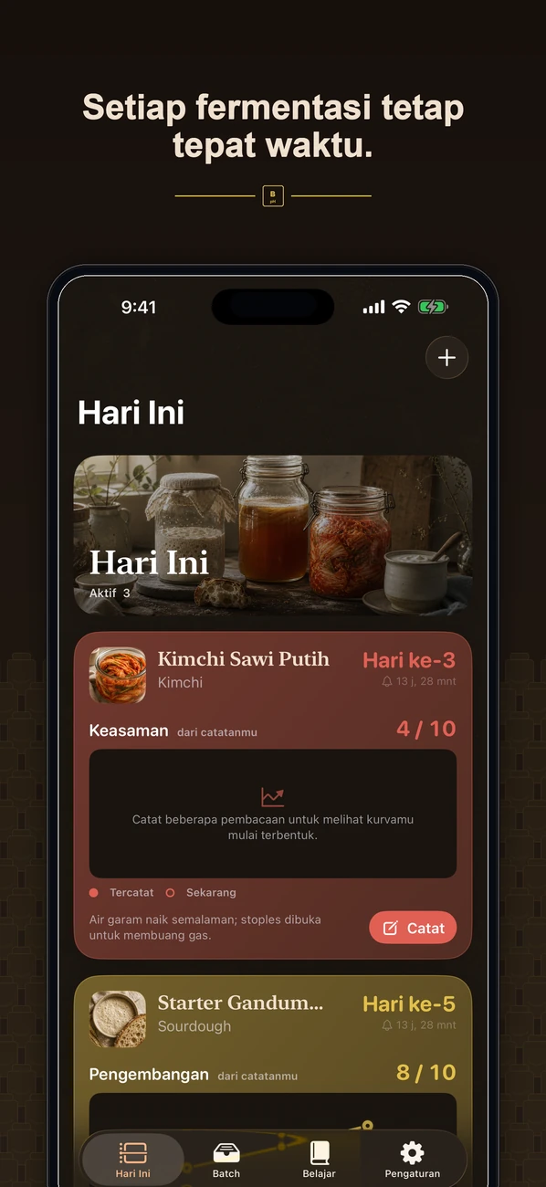 Brinepost: Sourdough & Ferment — Penghuni pertama, kombucha, kimchi & yoghurt
