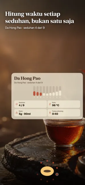 Nine Steeps: Gongfu Tea Timer — Pengatur waktu & jurnal teh Gongfu