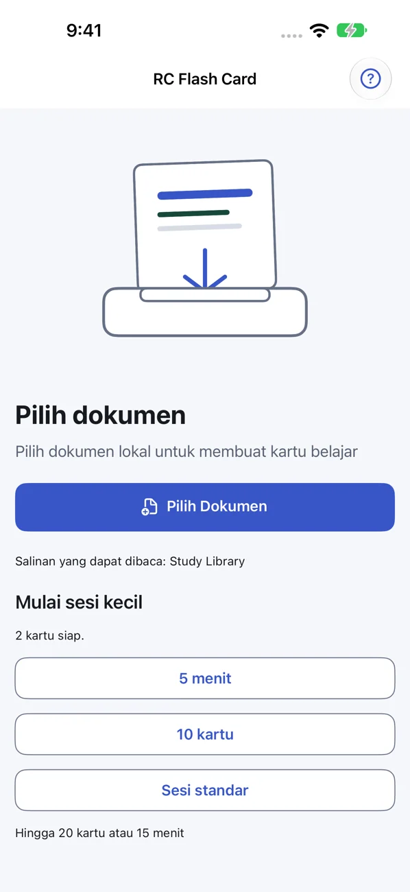 RC Flash Card: Study Helper — Buat kartu dari catatanmu