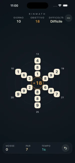 Rinmath Math Number Puzzle — Puzzle logico aritmetico quotidiano