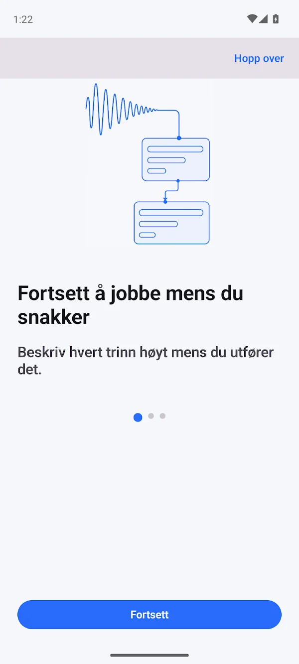 Spoflowchart: Voice to Chart — Ta opp trinn, rediger flytskjemaet og spill av lyden fra de innspilte trinnene.