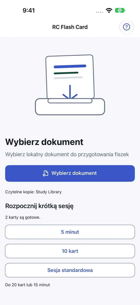 RC Flash Card: Study Helper — Tworzy fiszki z Twoich notatek