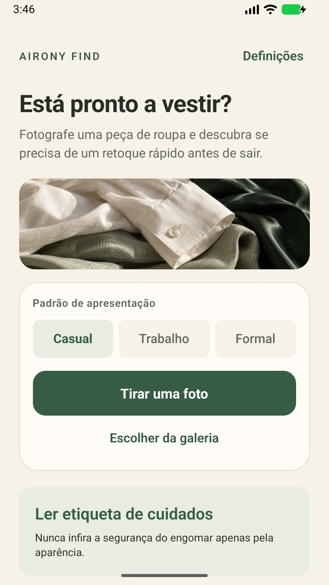 AIRONY Find — Veja vincos