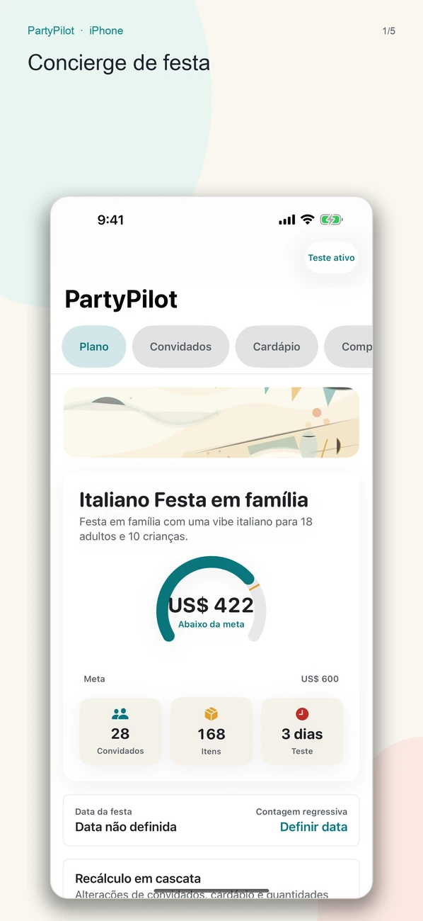 PartyPilot — Transforme notas da festa em um plano de anfitrião