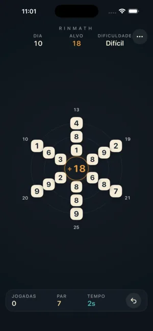 Rinmath Math Number Puzzle — Quebra-cabeça lógico aritmético diário
