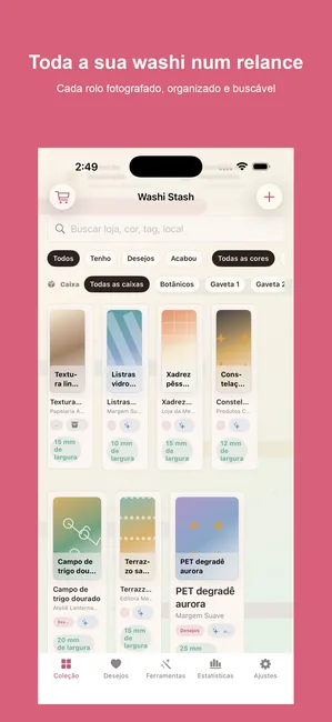 Washi Stash Tape Tracker — Nunca compre um rolo duplicado