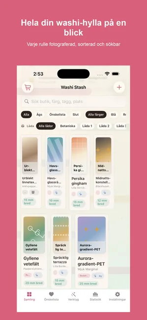 Washi Stash Tape Tracker — Köp aldrig en dubblettrulle
